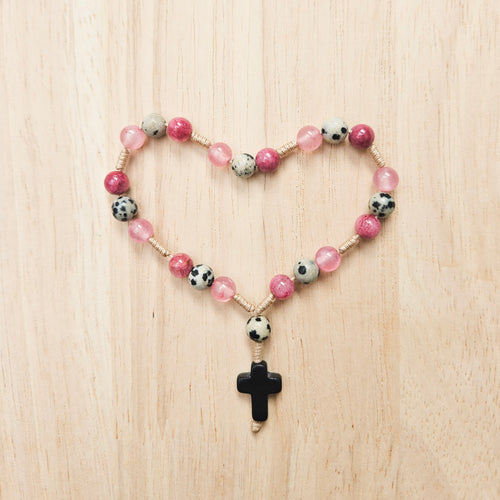 Koronka pokoju, modlitwa z Medjugorie, różaniec z kamieni naturalnych