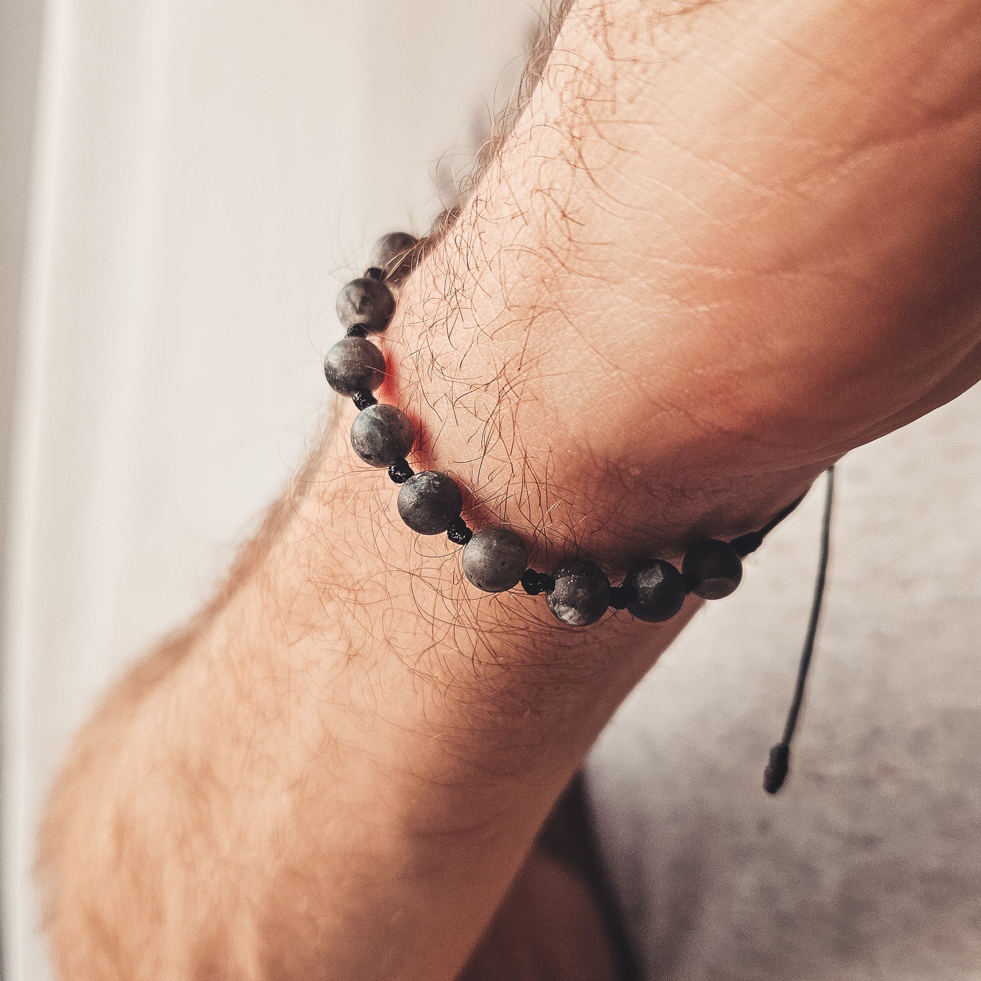 Różaniec na rękę z labradorytu