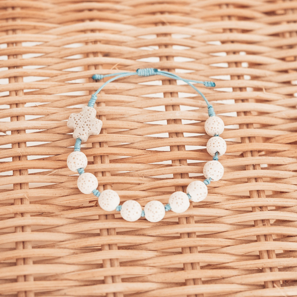 Różaniec na rękę z lawy wulkanicznej