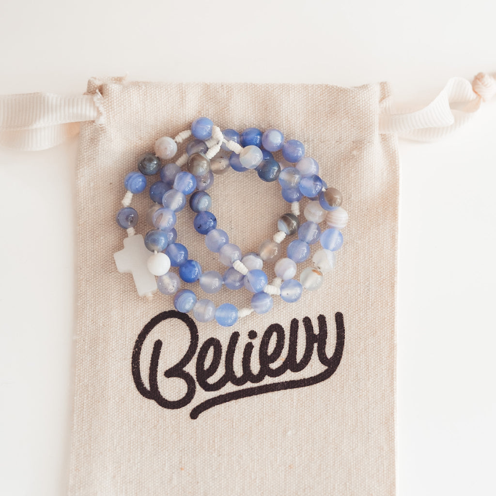 Różaniec z agatu (średni)