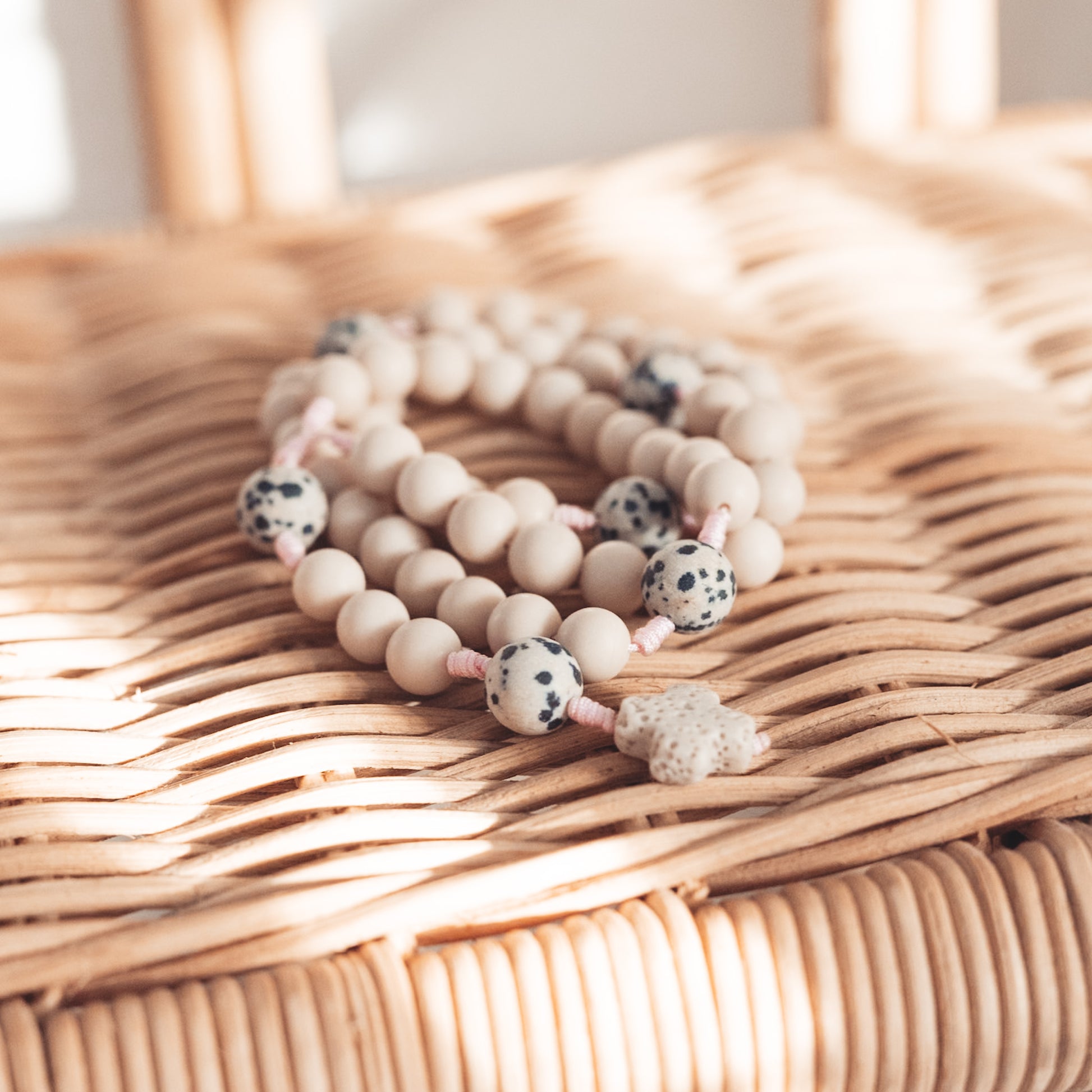 Różaniec z kamienia rzecznego (duży)