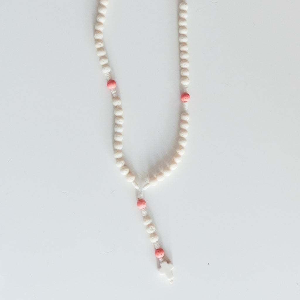 Różaniec z lawy wulkanicznej (drobny)