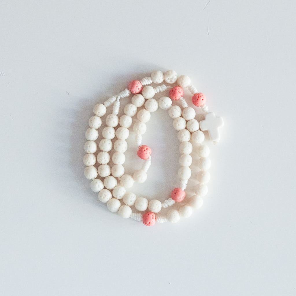 Różaniec z lawy wulkanicznej (drobny)