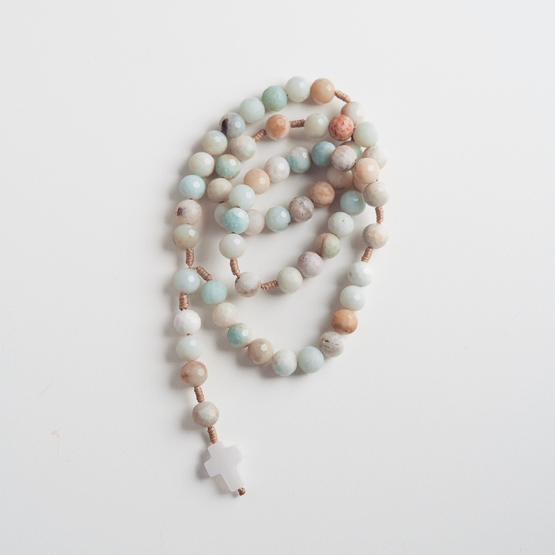 Różaniec z amazonitu (duży)