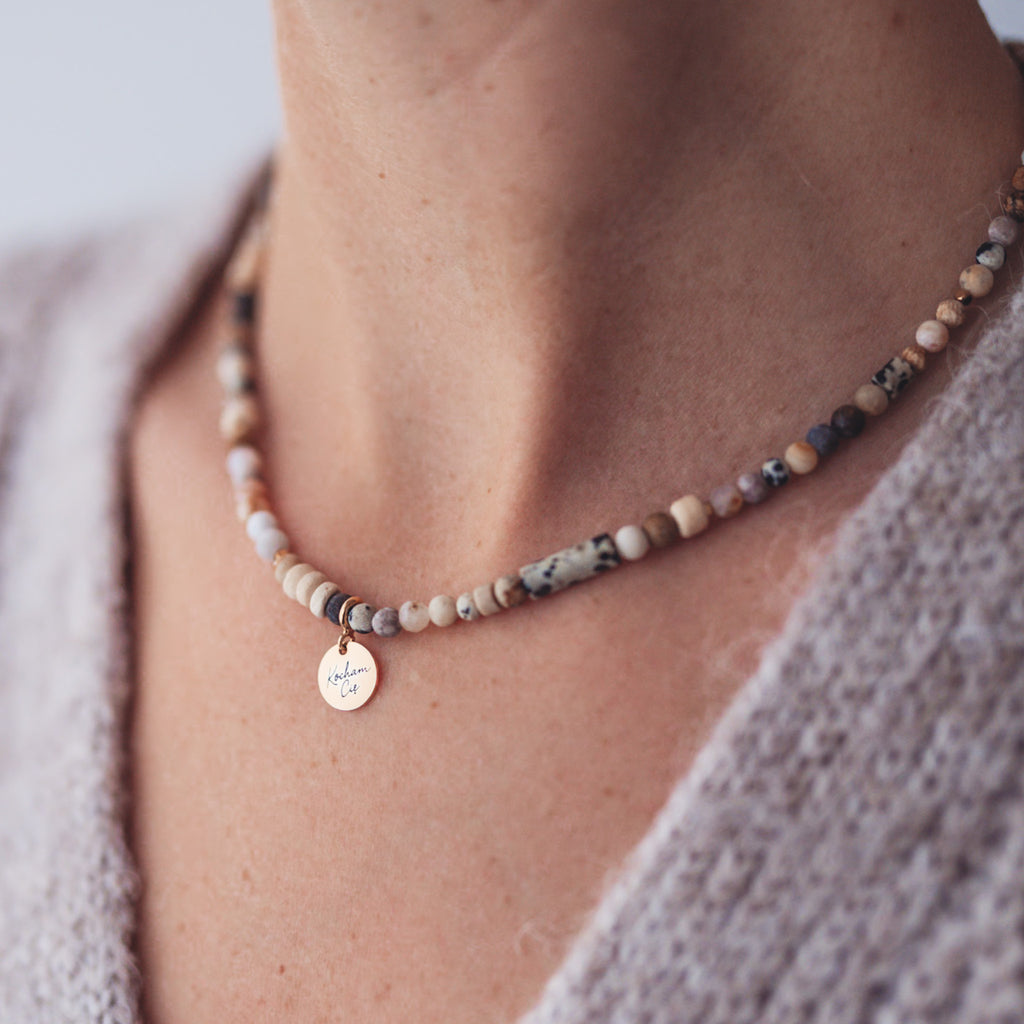 Naszyjnik Oddech Ziemi z wybraną pozłacaną zawieszką