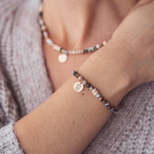 Bransoletka Oddech Ziemi z wybraną pozłacaną zawieszką