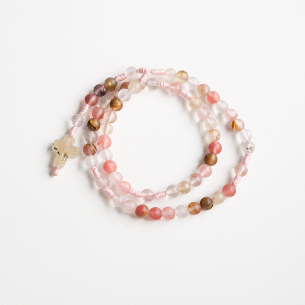 Różaniec z kwarcu (średni)