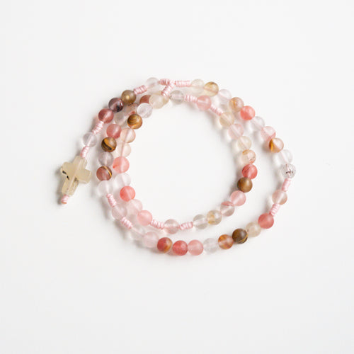 Różaniec z kwarcu (średni)