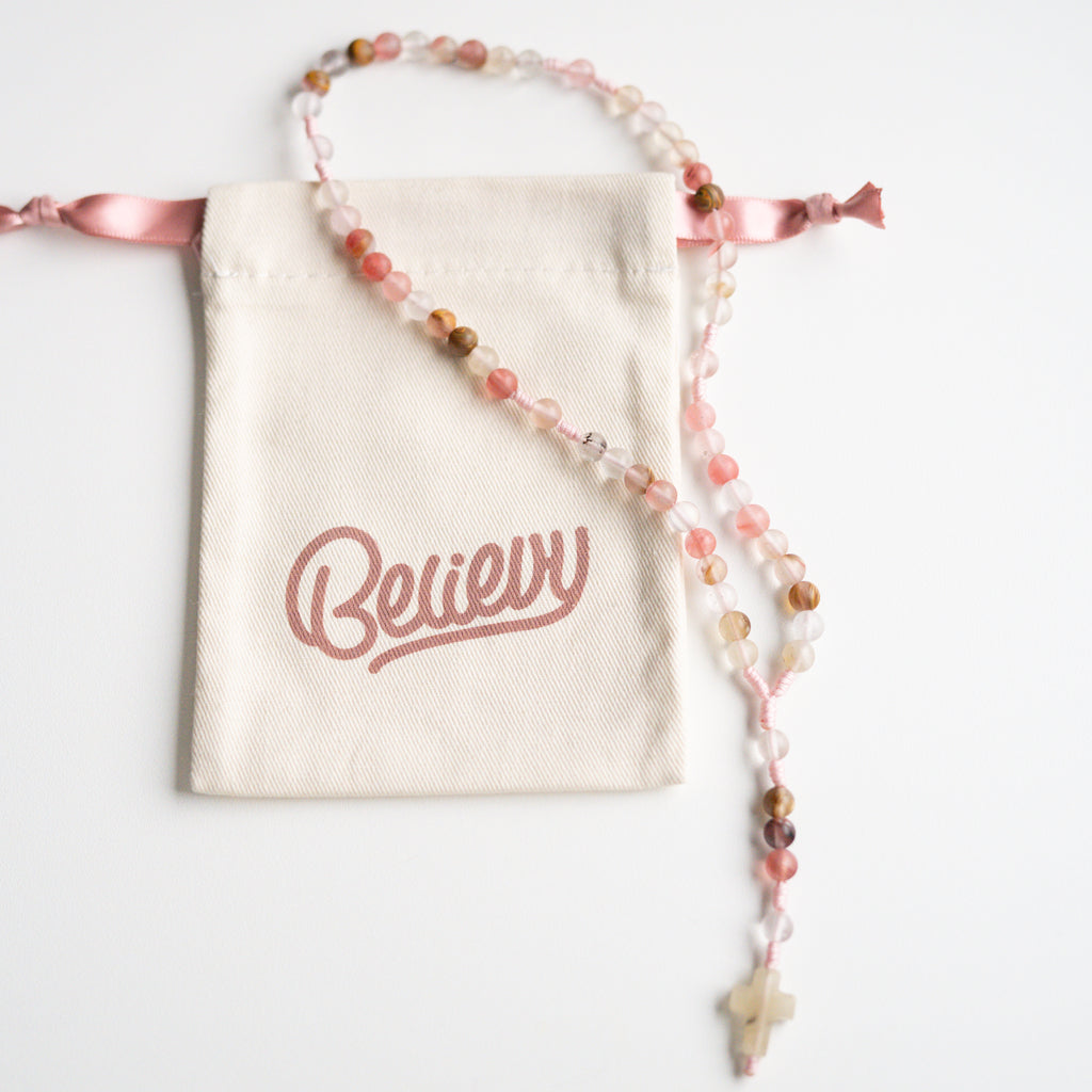 Różaniec z kwarcu (średni)