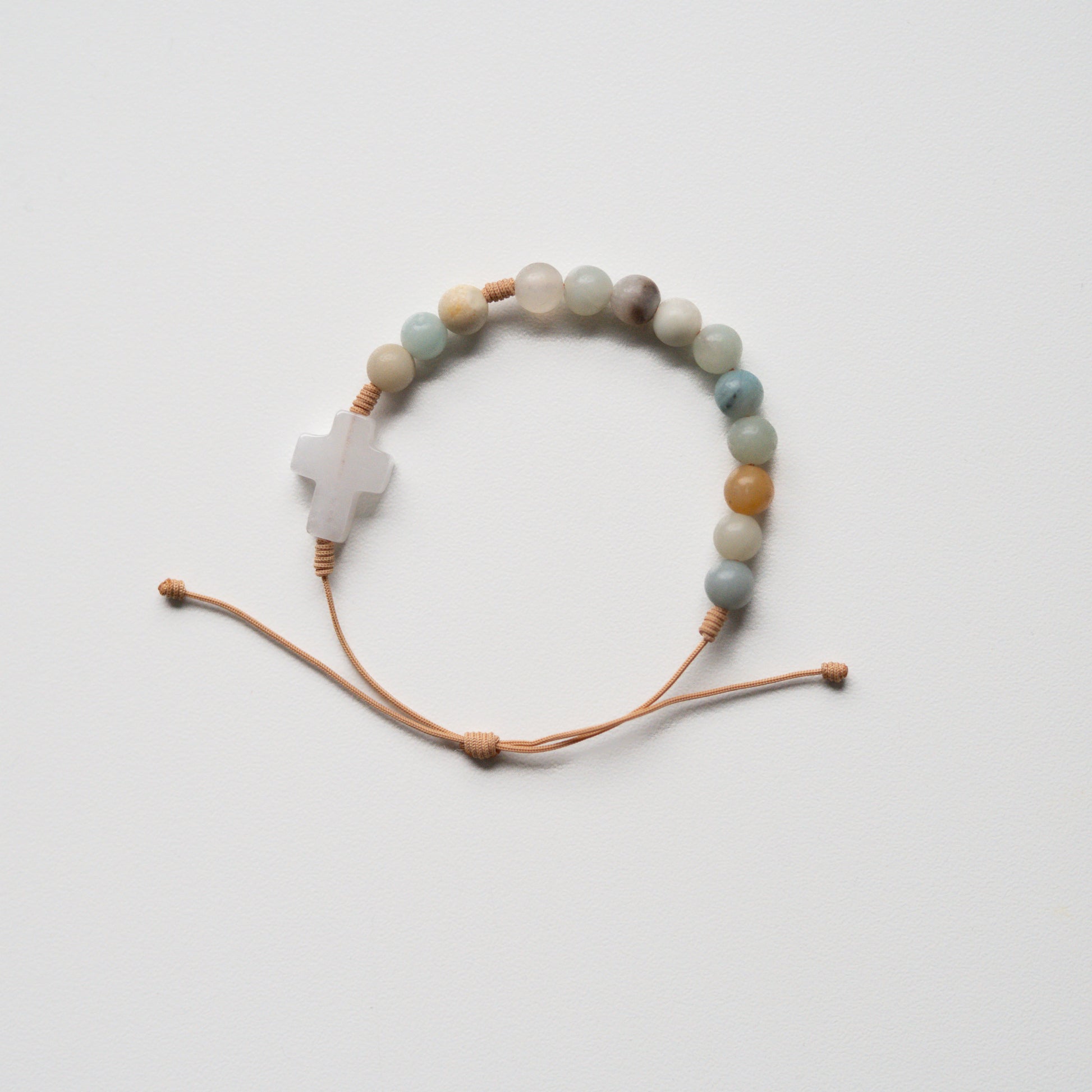 Różaniec na rękę z amazonitu