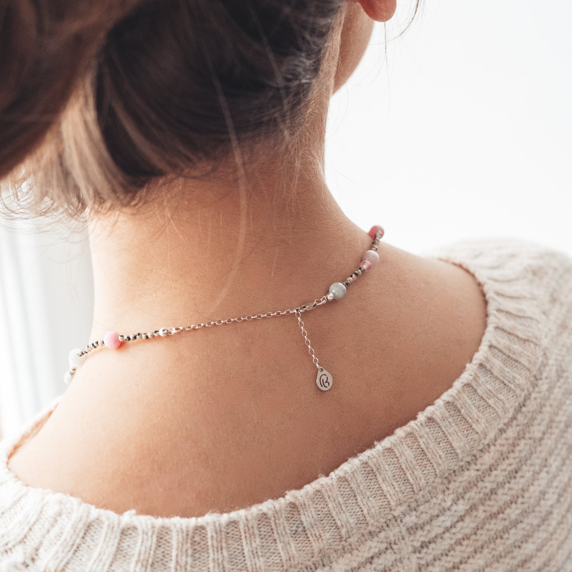 Naszyjnik Bańki Mydlane z jaspisu i jadeitu