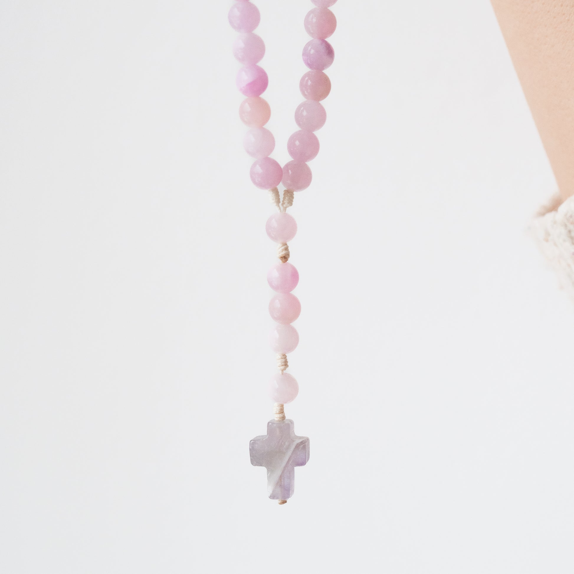 Różaniec z angelitu (średni)