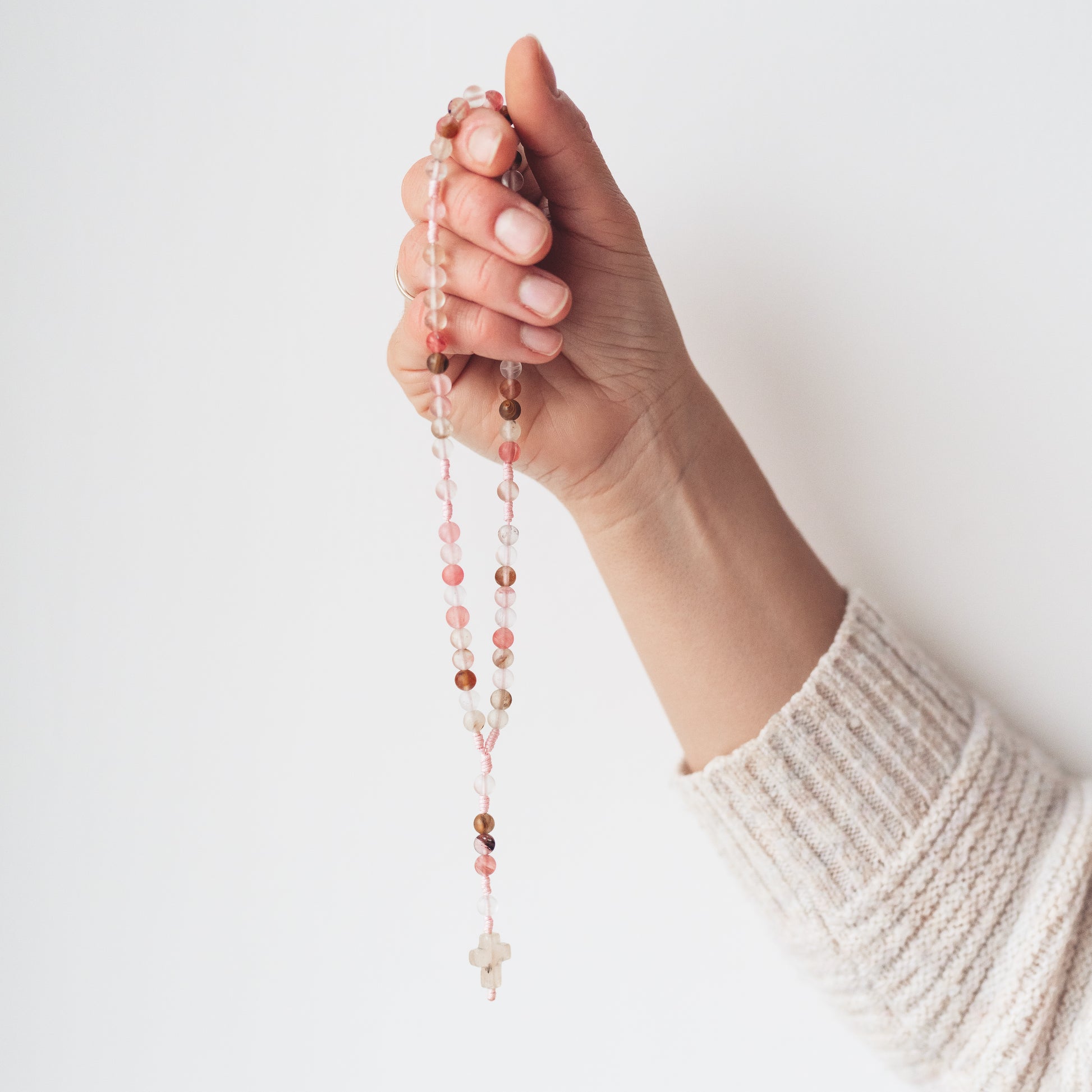 Różaniec z kwarcu (średni)