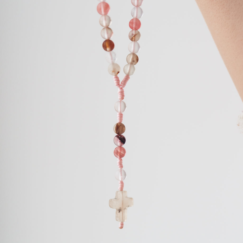 Różaniec z kwarcu (średni)