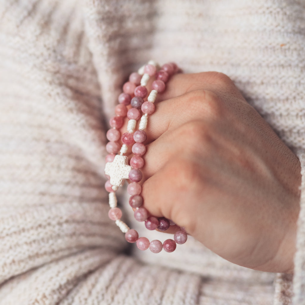 Różaniec z jadeitu (średni)