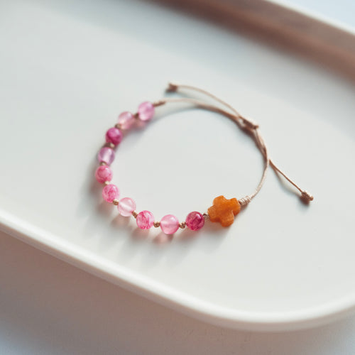 Różaniec na rękę z kamieni naturalnych, różaniec na sznurku z jadeitu, dziesiątka różańca 