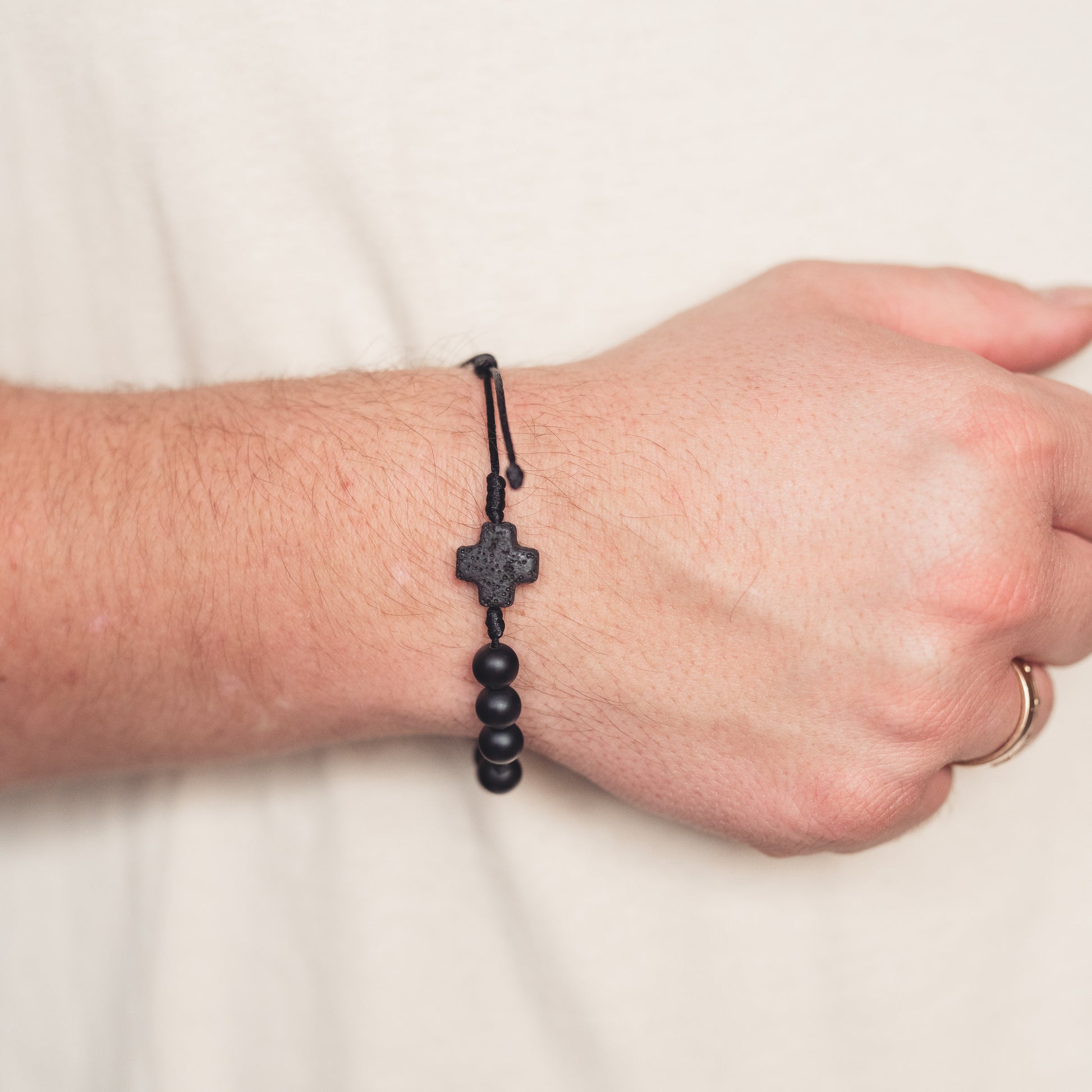 Różaniec na rękę z onyksu