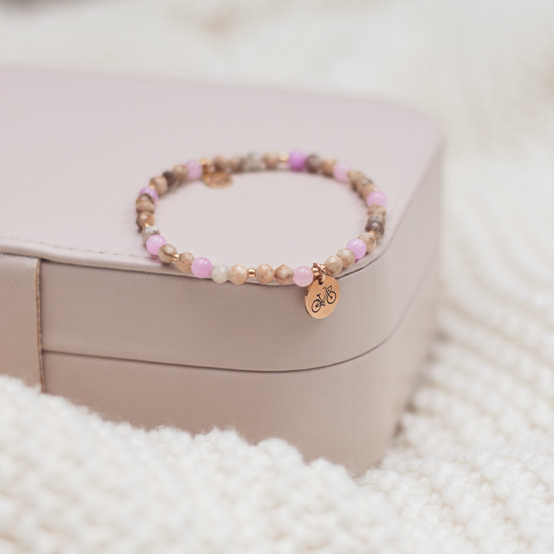 Bransoletka z angelitu i skalenia