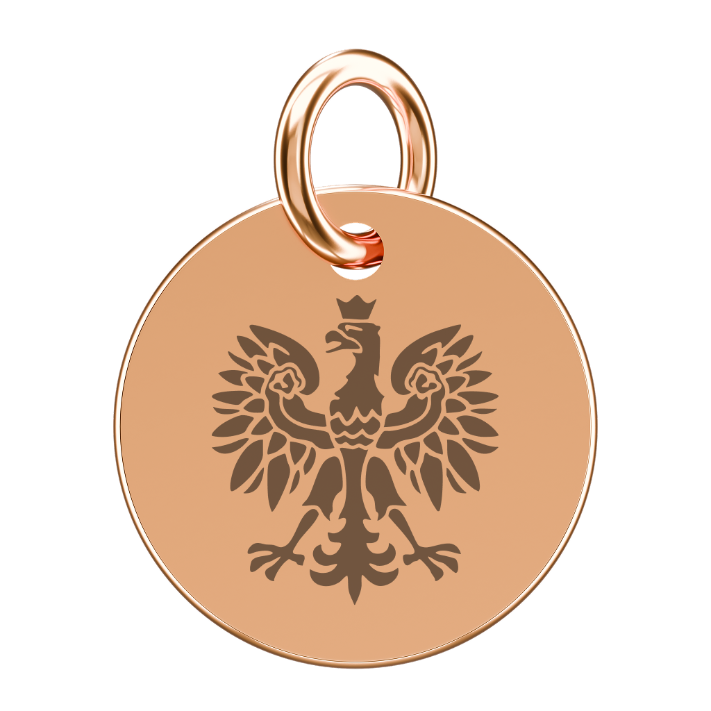 Pozłacana zawieszka do naszyjnika z orłem