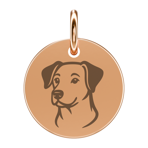 Pozłacana zawieszka z kundelkiem (grawer)