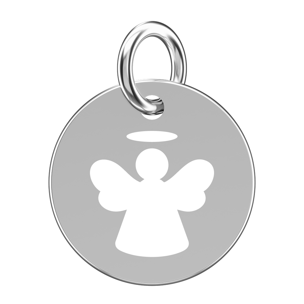 Srebrna zawieszka do naszyjnika z aniołem