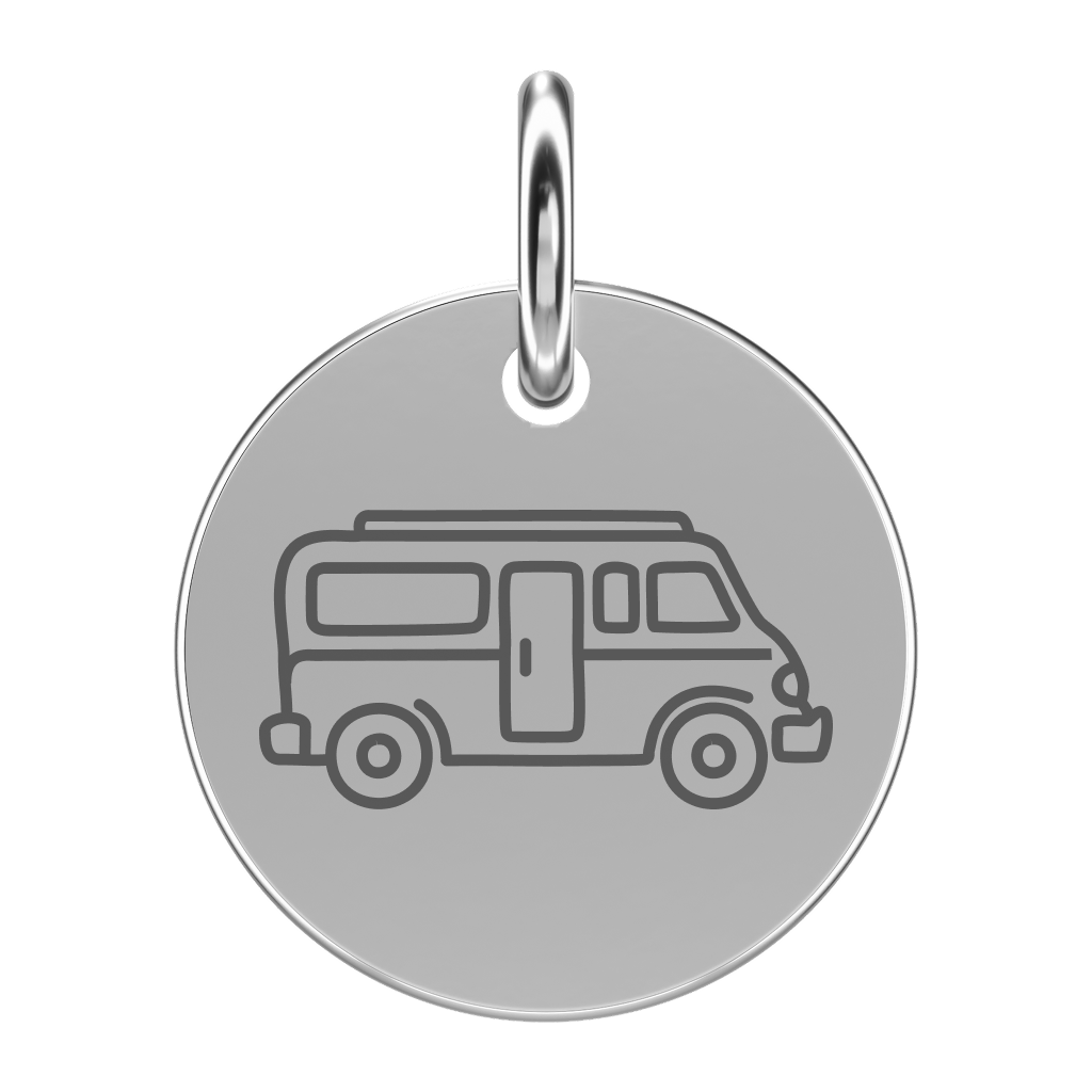 Srebrna zawieszka z kamperem (grawer)