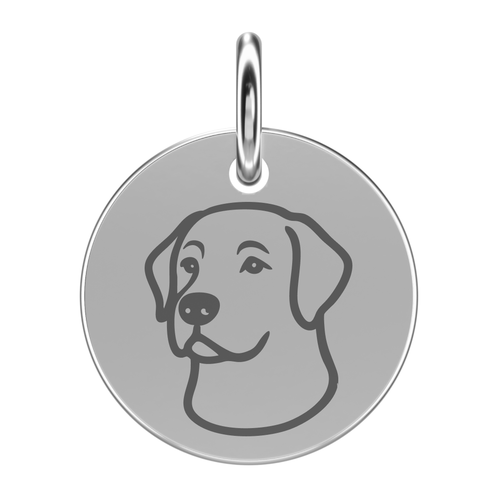 Srebrna zawieszka z labradorem (grawer)