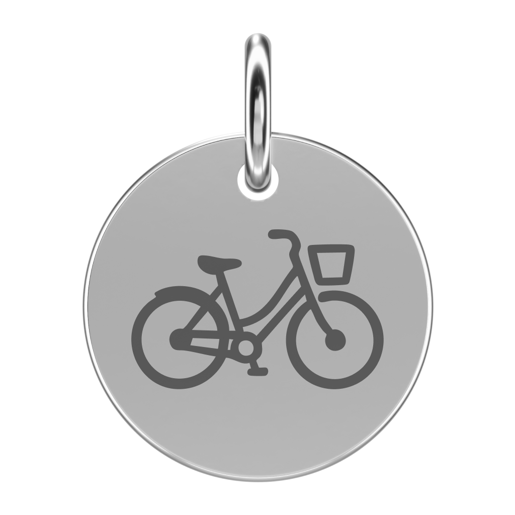 Srebrna zawieszka z rowerem (grawer)